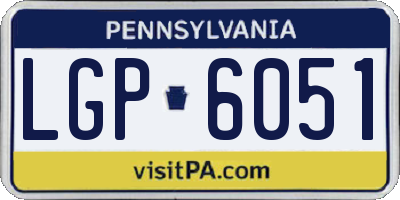 PA license plate LGP6051