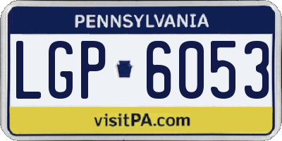 PA license plate LGP6053