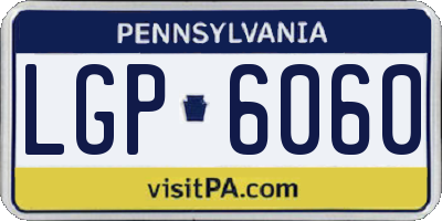 PA license plate LGP6060