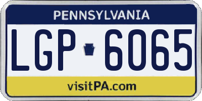 PA license plate LGP6065