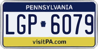 PA license plate LGP6079