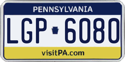 PA license plate LGP6080