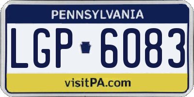 PA license plate LGP6083