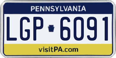 PA license plate LGP6091