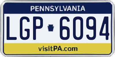 PA license plate LGP6094