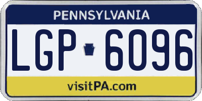 PA license plate LGP6096
