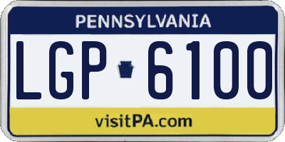 PA license plate LGP6100