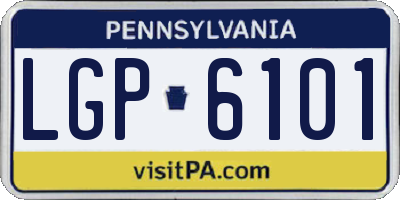 PA license plate LGP6101