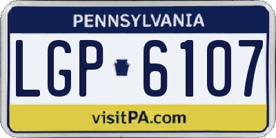 PA license plate LGP6107