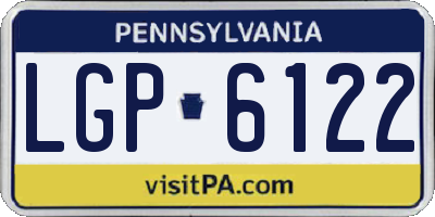 PA license plate LGP6122