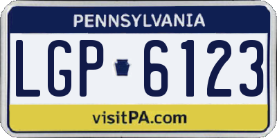 PA license plate LGP6123