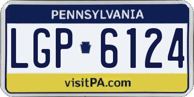 PA license plate LGP6124