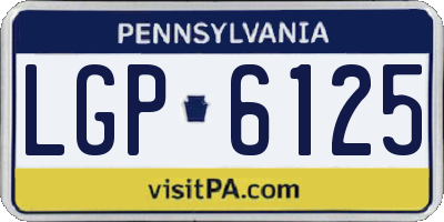 PA license plate LGP6125