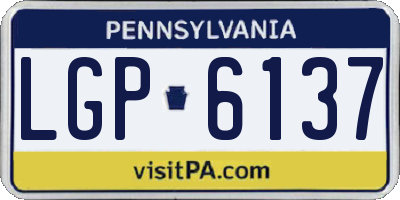 PA license plate LGP6137