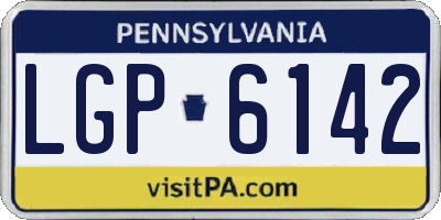PA license plate LGP6142