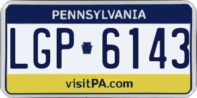 PA license plate LGP6143