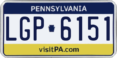 PA license plate LGP6151