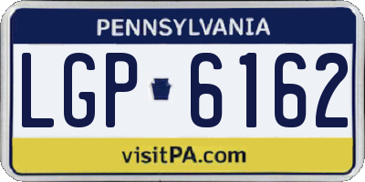 PA license plate LGP6162