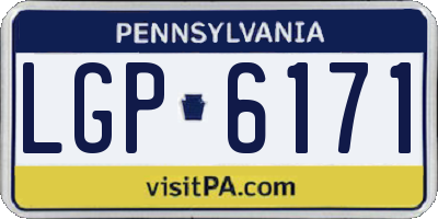 PA license plate LGP6171