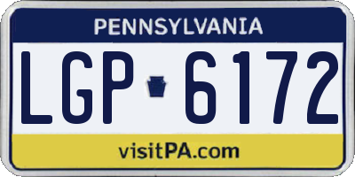 PA license plate LGP6172