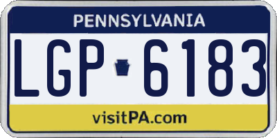 PA license plate LGP6183