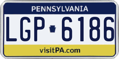 PA license plate LGP6186