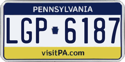 PA license plate LGP6187