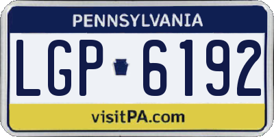 PA license plate LGP6192