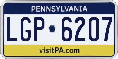 PA license plate LGP6207