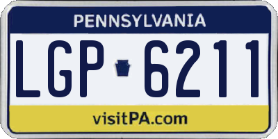 PA license plate LGP6211