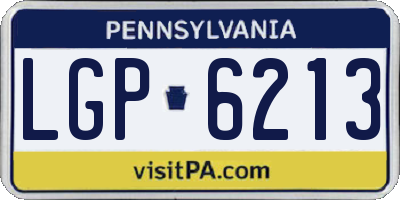 PA license plate LGP6213