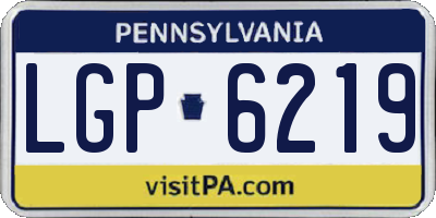 PA license plate LGP6219