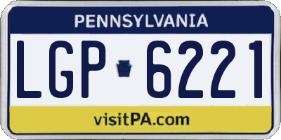 PA license plate LGP6221