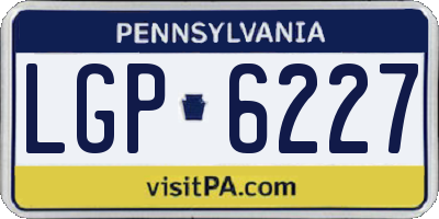 PA license plate LGP6227