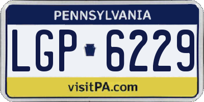 PA license plate LGP6229