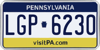PA license plate LGP6230