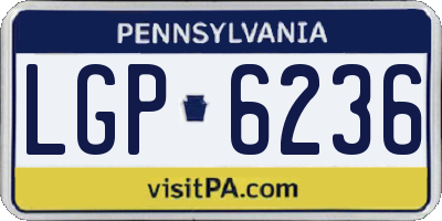 PA license plate LGP6236