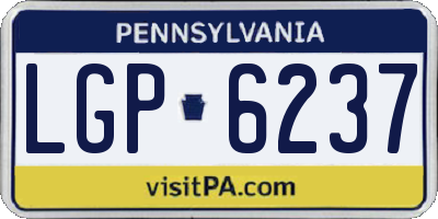 PA license plate LGP6237