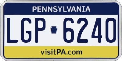 PA license plate LGP6240