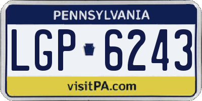PA license plate LGP6243