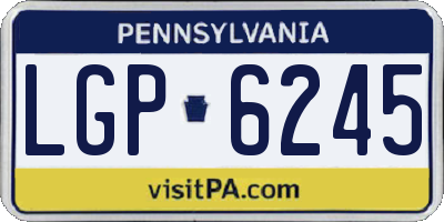 PA license plate LGP6245