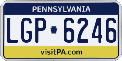 PA license plate LGP6246