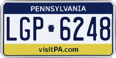 PA license plate LGP6248
