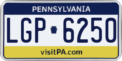 PA license plate LGP6250