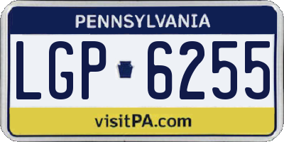 PA license plate LGP6255