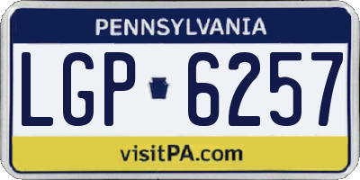 PA license plate LGP6257