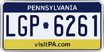 PA license plate LGP6261