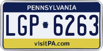 PA license plate LGP6263