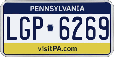 PA license plate LGP6269