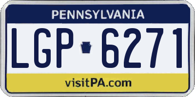 PA license plate LGP6271